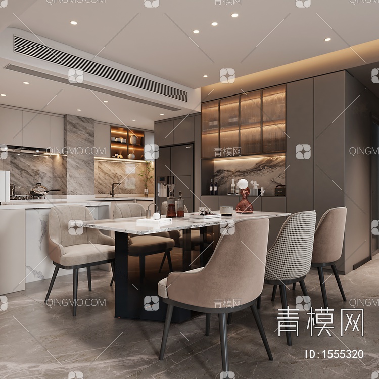家居客餐厅3D模型下载【ID:1555320】