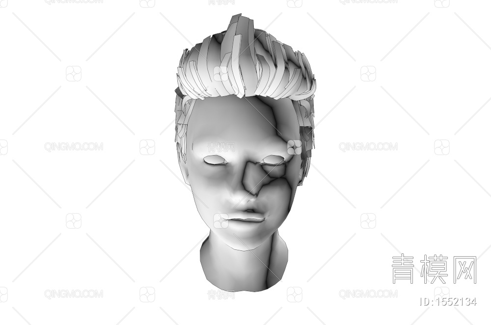 男士发型 造型 头发3D模型下载【ID:1552134】