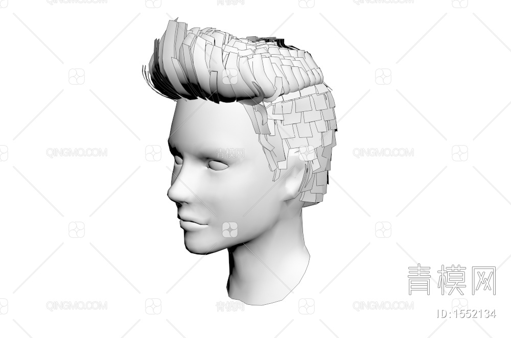 男士发型 造型 头发3D模型下载【ID:1552134】