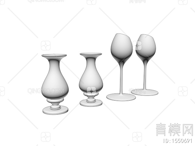 厨房用品 红酒杯3D模型下载【ID:1550691】