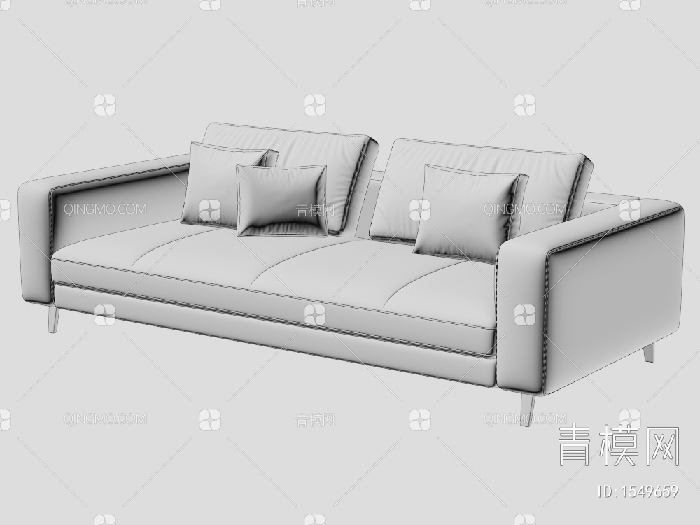 双人沙发3D模型下载【ID:1549659】