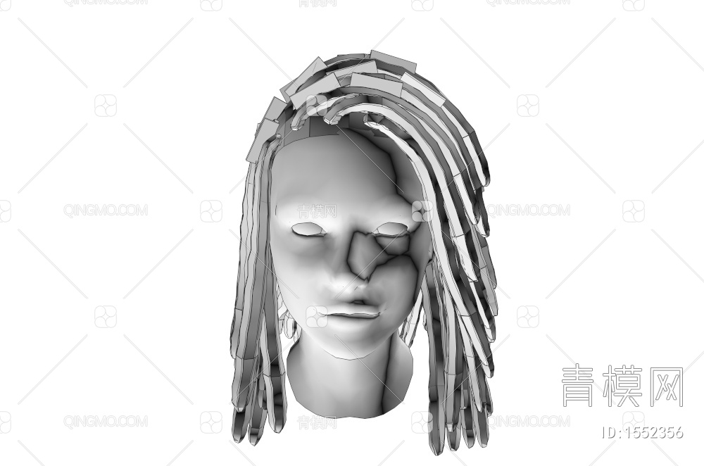 男士发型 造型 头发3D模型下载【ID:1552356】