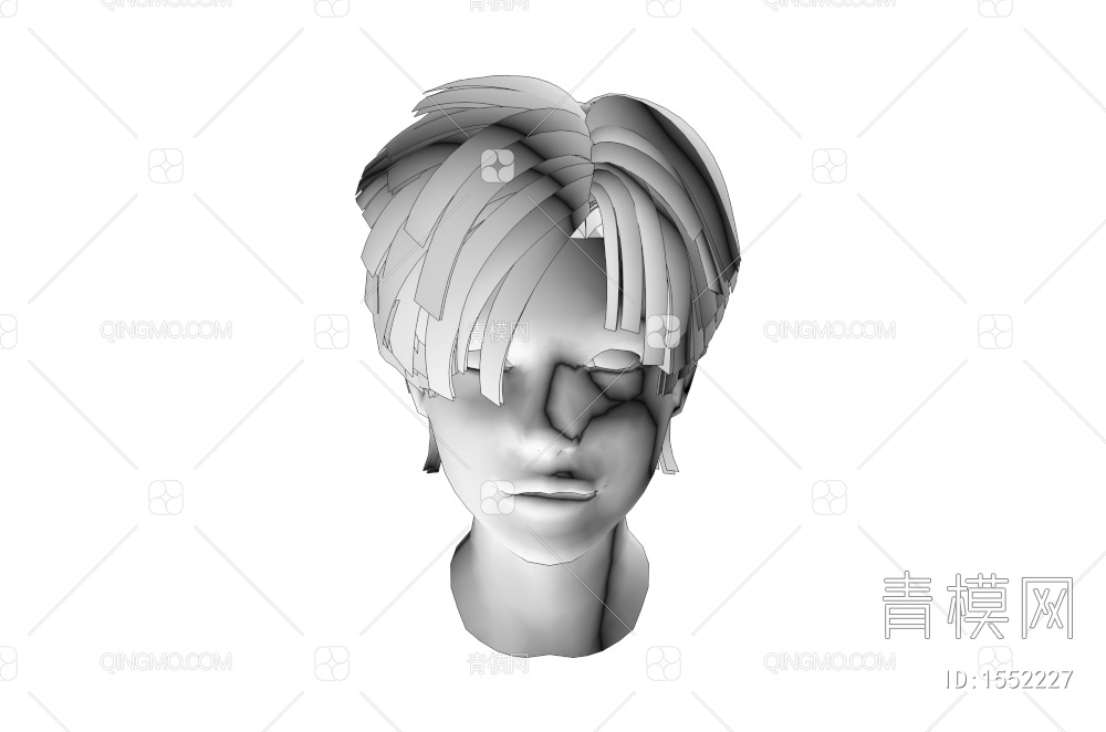 男士发型 造型 头发3D模型下载【ID:1552227】