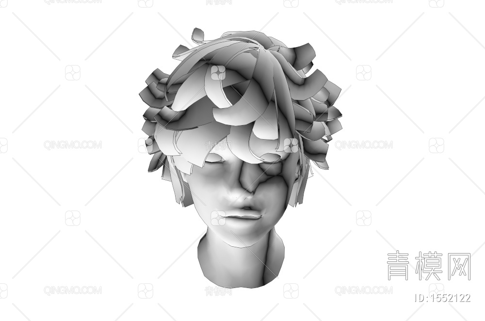 男士发型 造型 头发3D模型下载【ID:1552122】
