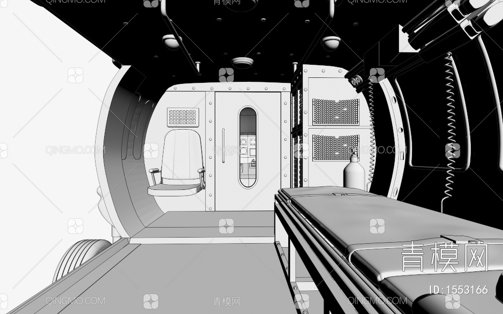救援直升机舱3D模型下载【ID:1553166】