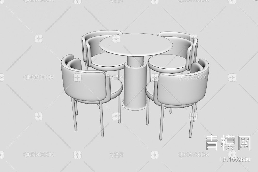 桌椅组合3D模型下载【ID:1552830】
