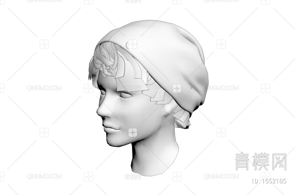 男士发型 造型 头发3D模型下载【ID:1552185】