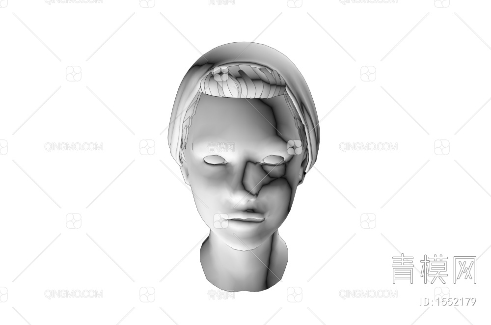 男士发型 造型 头发3D模型下载【ID:1552179】