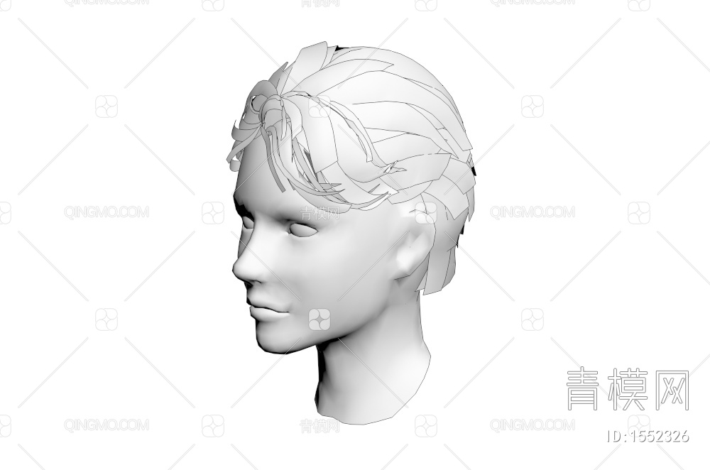 男士发型 造型 头发3D模型下载【ID:1552326】