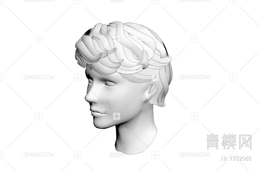 男士发型 造型 头发3D模型下载【ID:1552065】