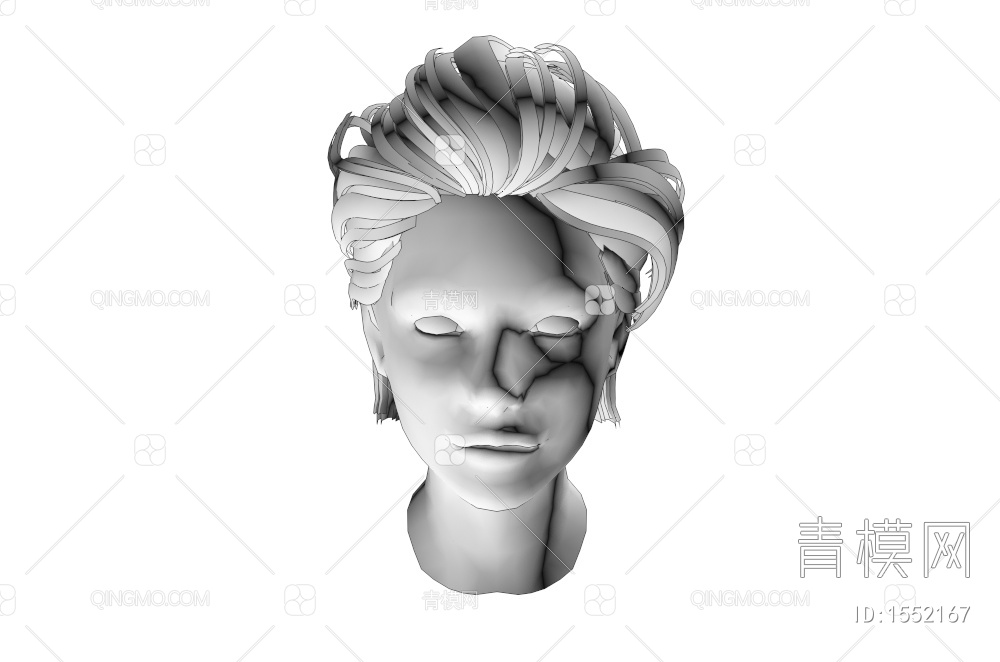 男士发型 造型 头发3D模型下载【ID:1552167】