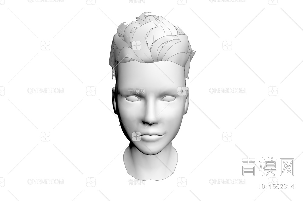 男士发型 造型 头发3D模型下载【ID:1552314】