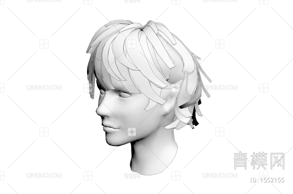 男士发型 造型 头发3D模型下载【ID:1552155】