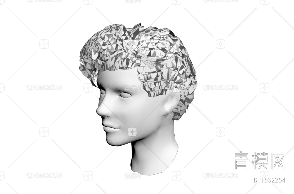 男士发型 造型 头发3D模型下载【ID:1552254】