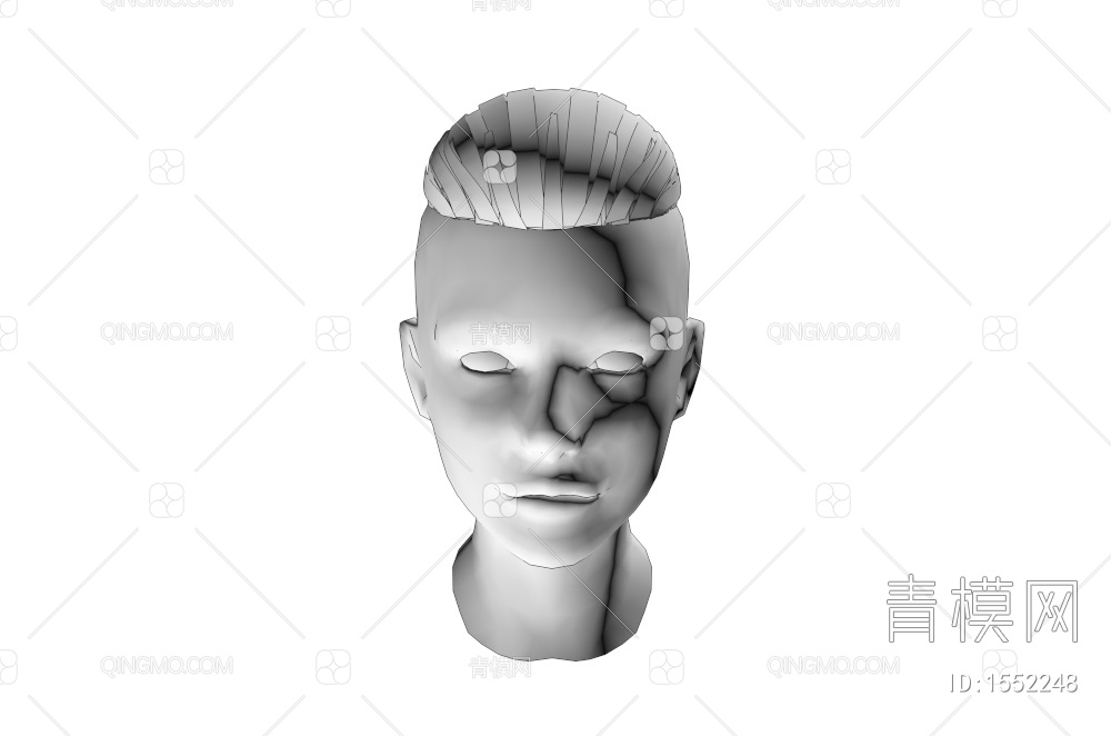 男士发型 造型 头发3D模型下载【ID:1552248】