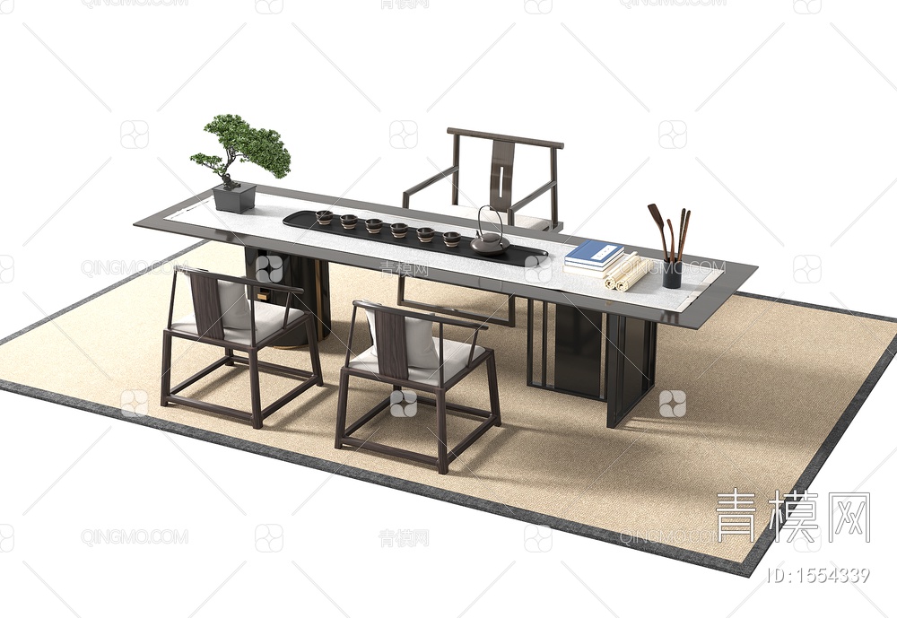 茶桌椅3D模型下载【ID:1554339】