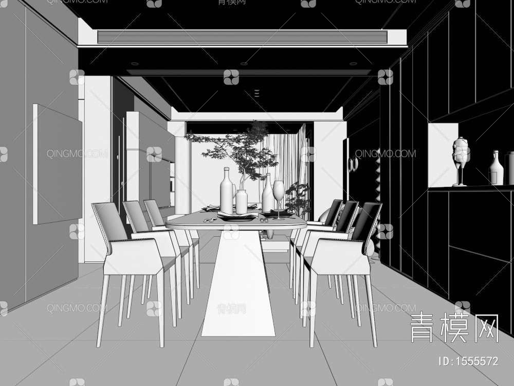 家居客餐厅3D模型下载【ID:1555572】