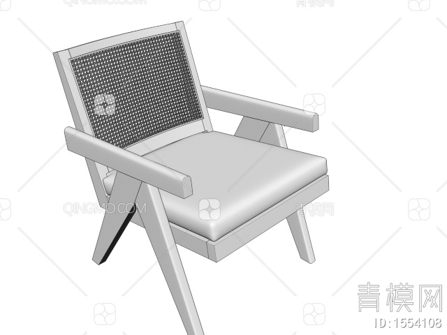 藤编椅3D模型下载【ID:1554108】