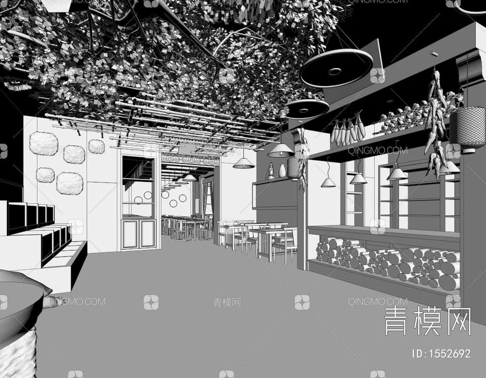 餐厅3D模型下载【ID:1552692】