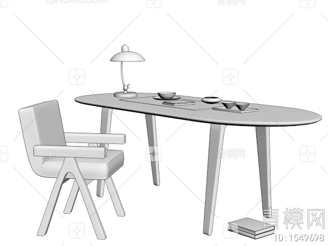 书桌椅3D模型下载【ID:1549698】