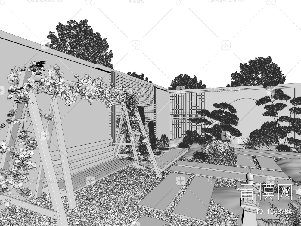 花园3D模型下载【ID:1553784】