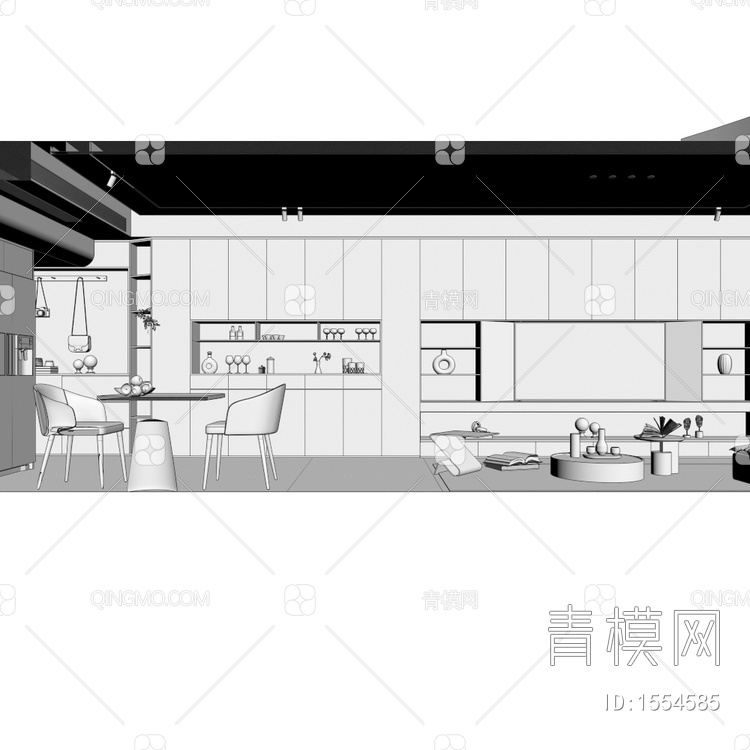 家居客餐厅3D模型下载【ID:1554585】
