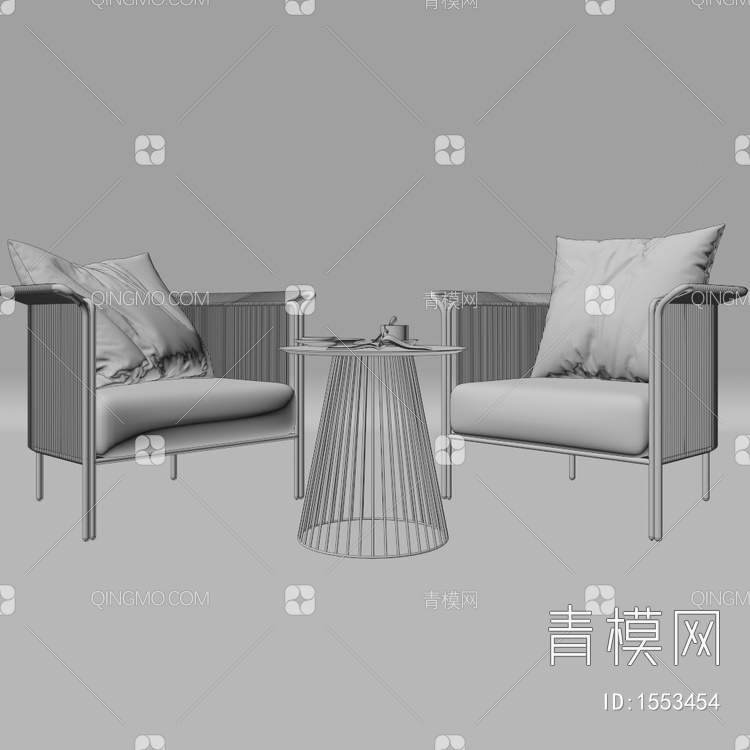 户外休闲椅3D模型下载【ID:1553454】