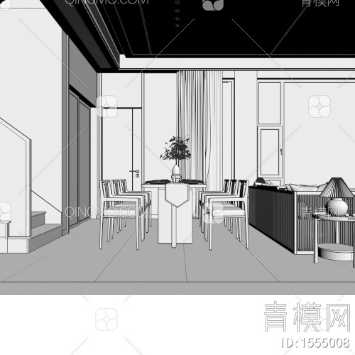 家居客餐厅3D模型下载【ID:1555008】
