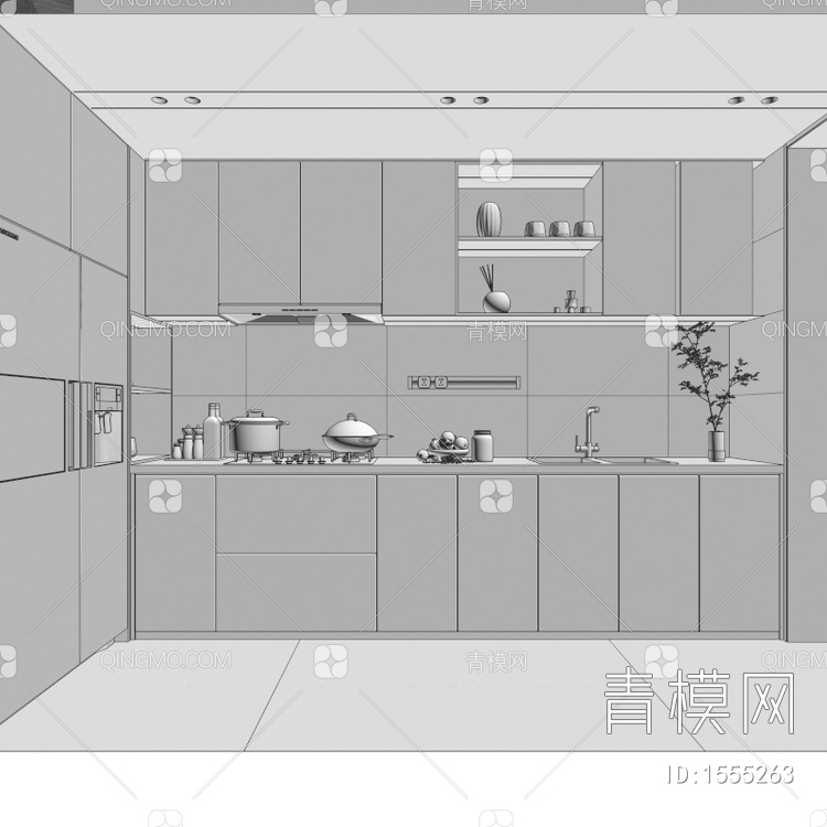 家居厨房3D模型下载【ID:1555263】