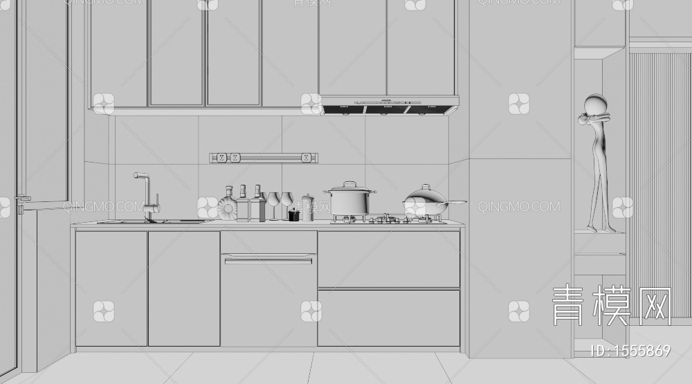 家居厨房3D模型下载【ID:1555869】