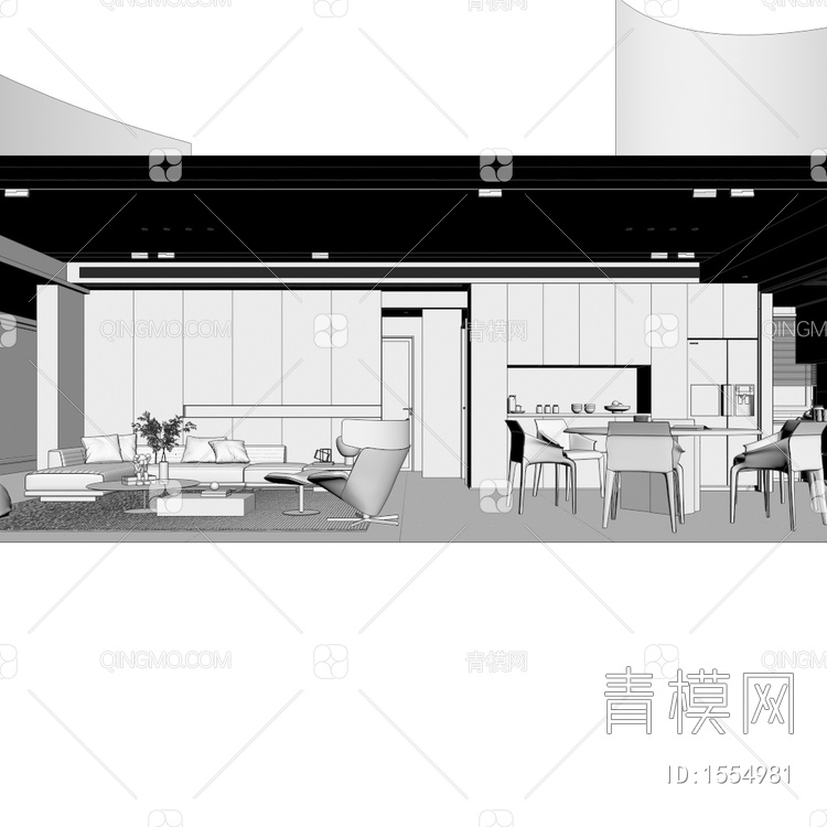 家居客餐厅3D模型下载【ID:1554981】