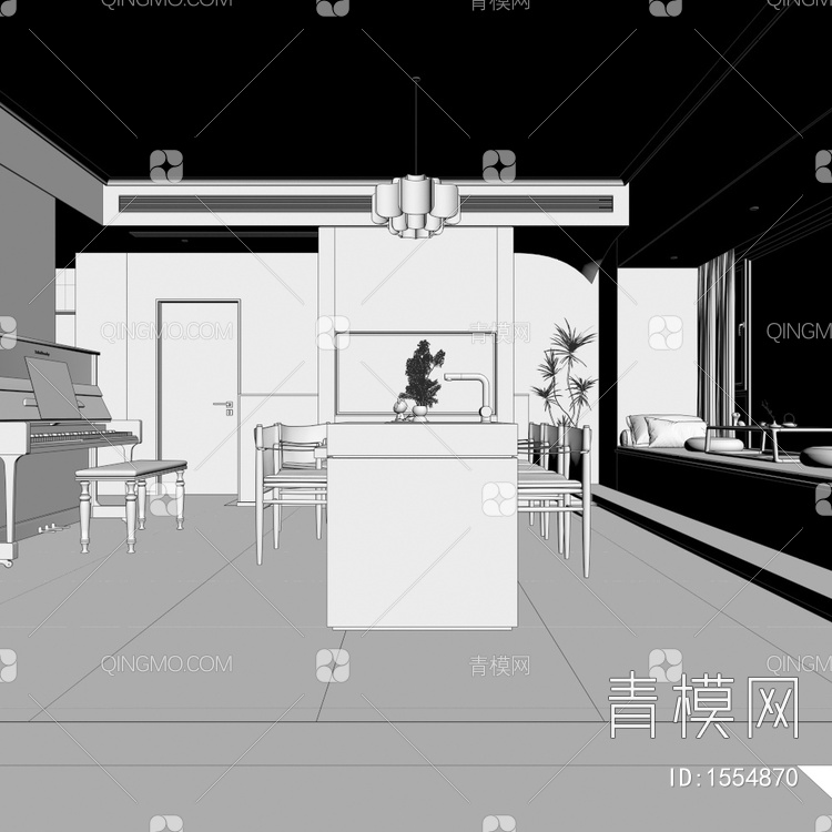 家居客餐厅3D模型下载【ID:1554870】