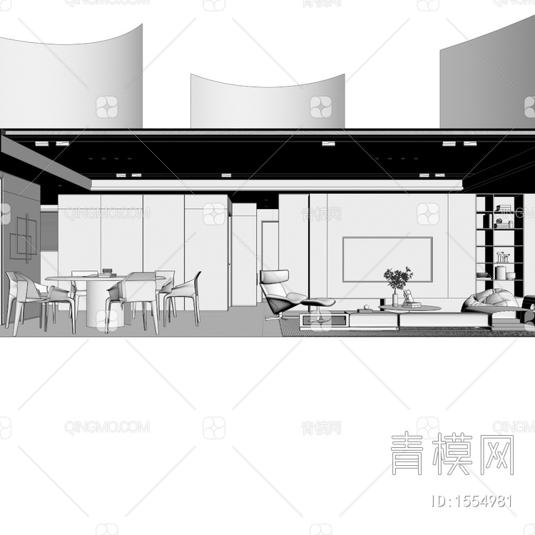 家居客餐厅3D模型下载【ID:1554981】