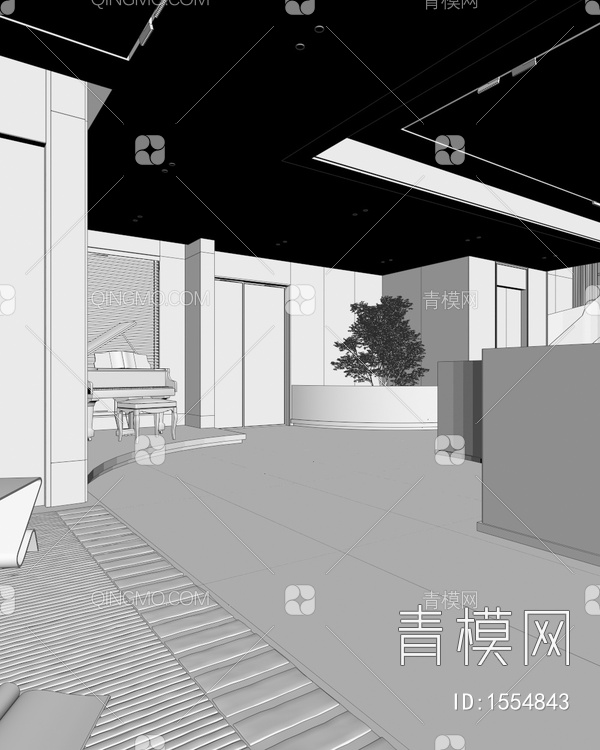 家居客厅3D模型下载【ID:1554843】