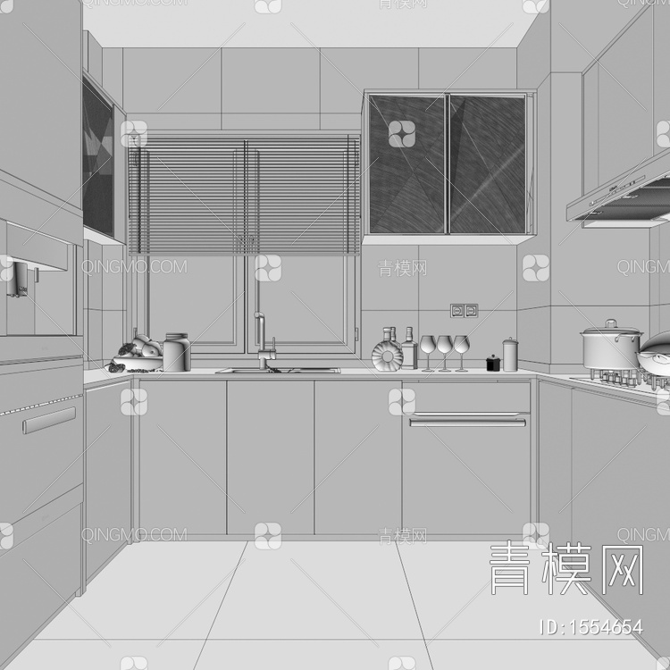 家居厨房3D模型下载【ID:1554654】