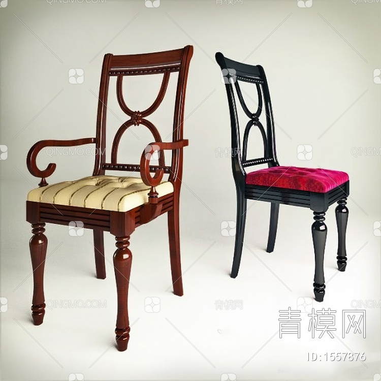 餐椅3D模型下载【ID:1557876】