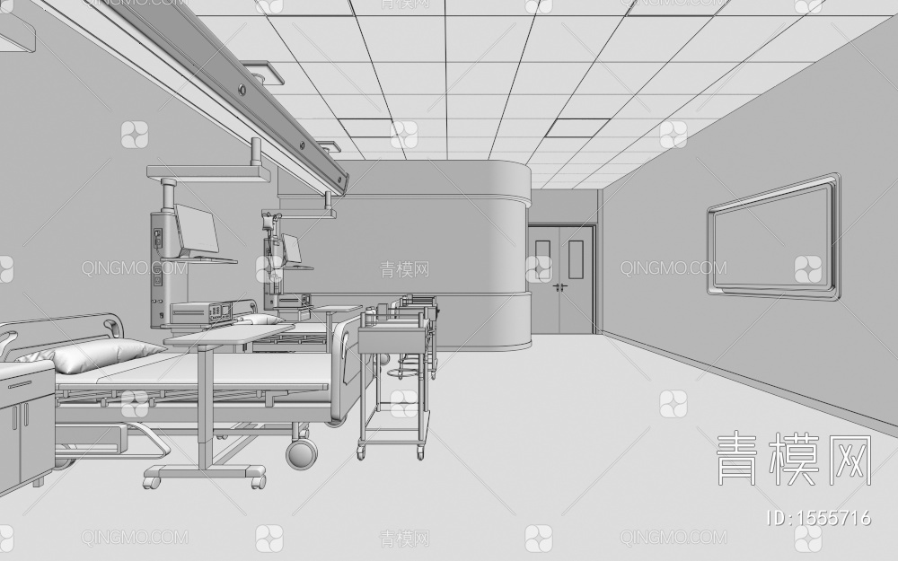 病房3D模型下载【ID:1555716】