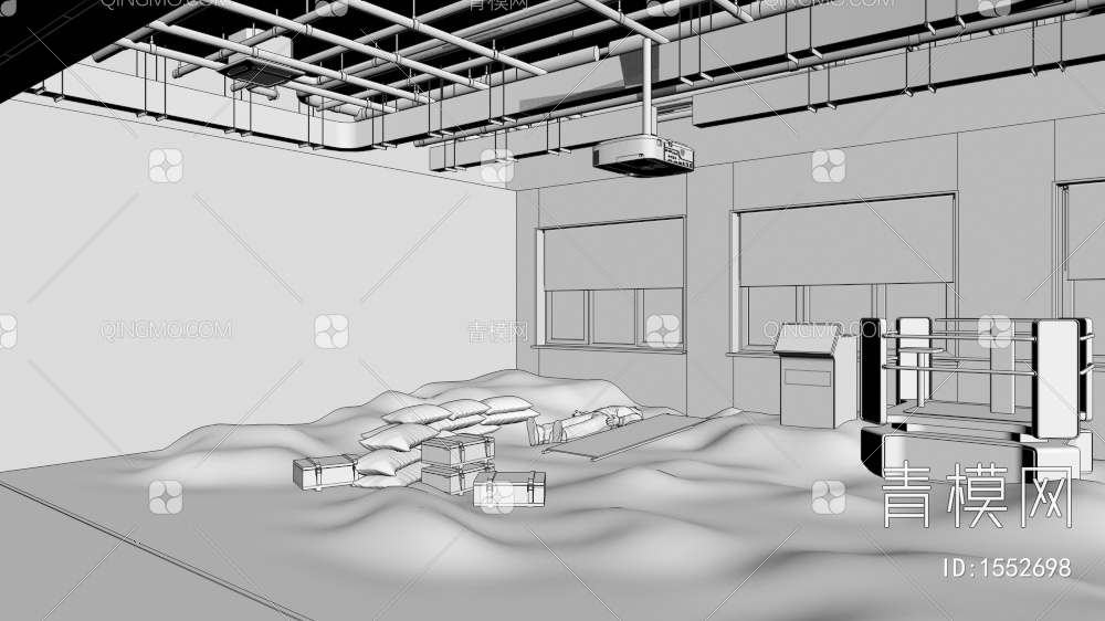 野战实训室3D模型下载【ID:1552698】