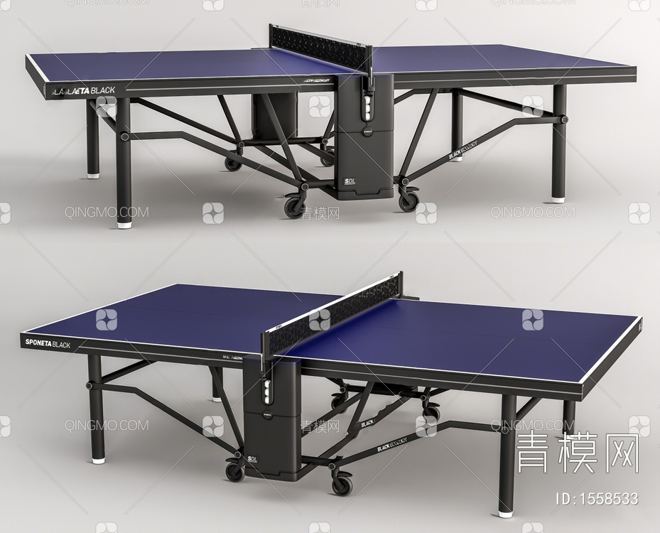 乒乓球桌 乒乓球台SU模型下载【ID:1558533】