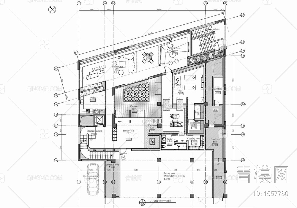 四层合院别墅室内施工图 家装 别墅 豪宅 私宅 洋房 样板房【ID:1557780】