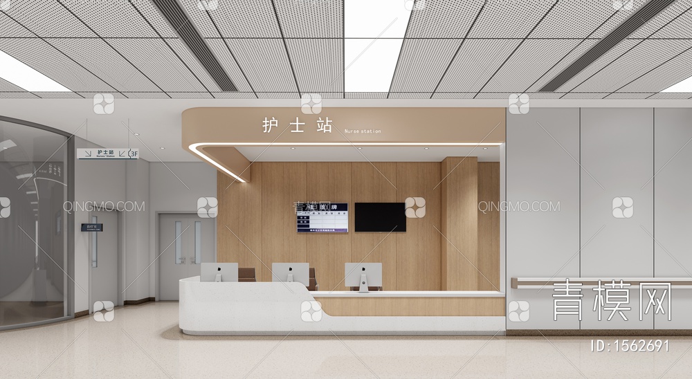 护士站_病房3D模型下载【ID:1562691】