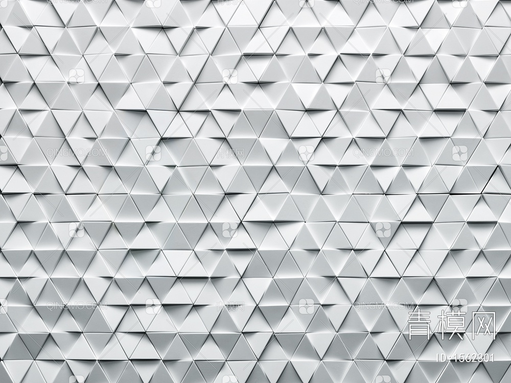 白色三角艺术砖立体砖贴图贴图下载【ID:1562301】
