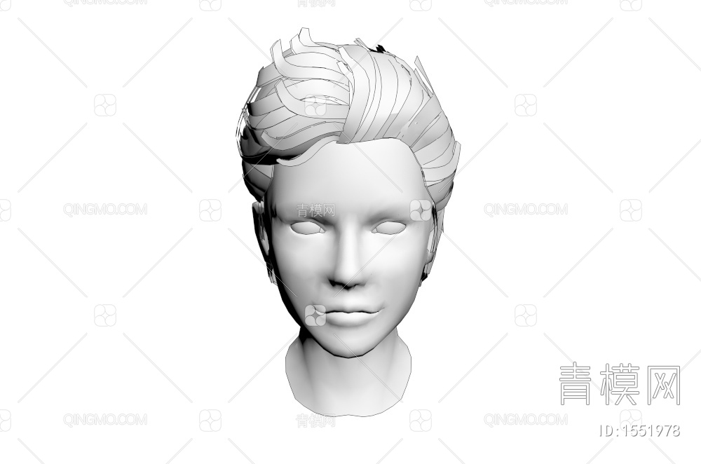 男士发型 造型 头发3D模型下载【ID:1551978】