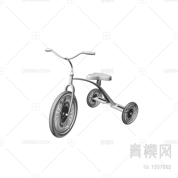 儿童三轮车3D模型下载【ID:1557882】