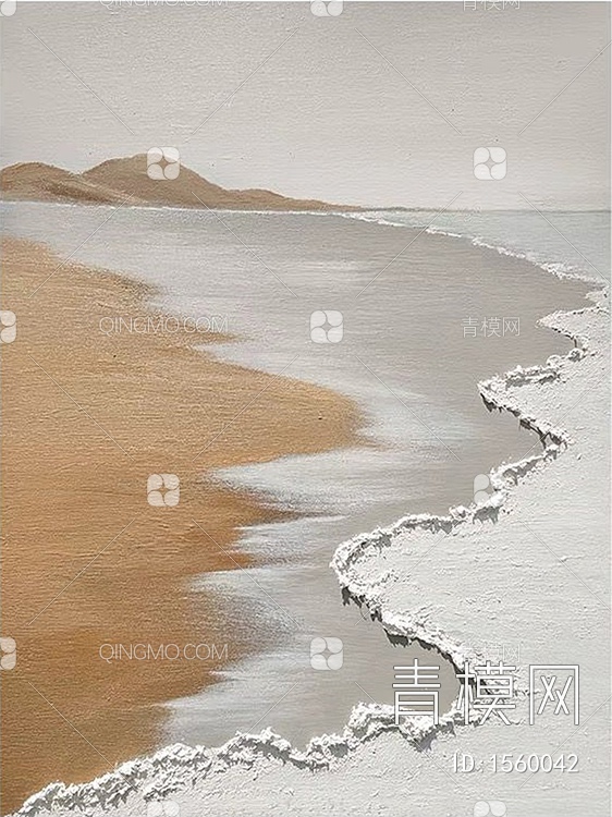 海滩风景装饰画贴图下载【ID:1560042】