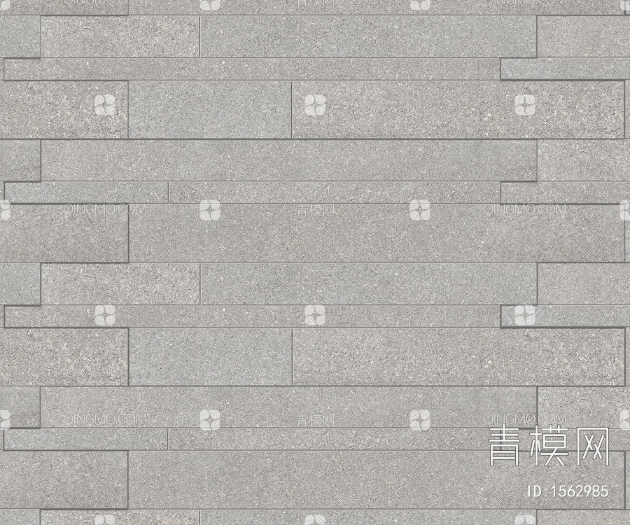 灰色横纹水泥砖墙贴图贴图下载【ID:1562985】