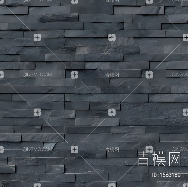 蓝灰色文化石墙面贴图贴图下载【ID:1563180】