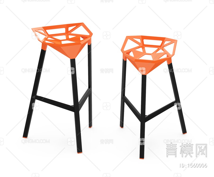 家具 休闲吧台椅3D模型下载【ID:1560006】