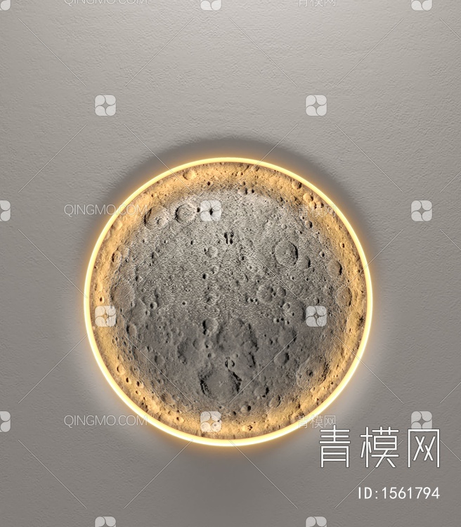 月球壁灯3D模型下载【ID:1561794】