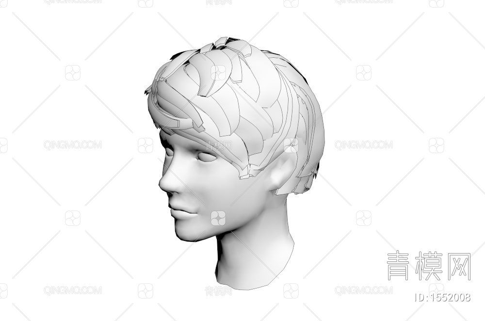 男士发型 造型 头发3D模型下载【ID:1552008】